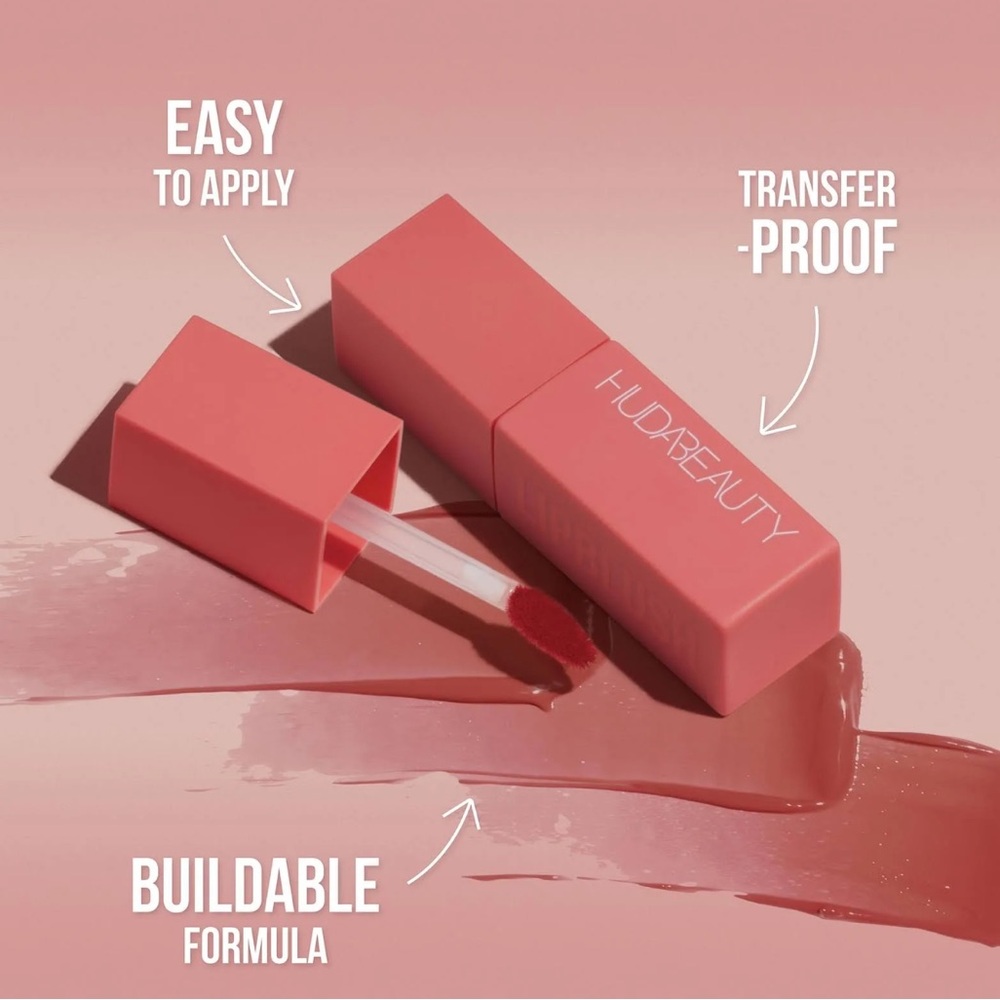 ⚫️ Huda Beauty Lip Blush Creamy Lip & Cheek Stain Rosy Kiss Full-Size - Picture 5 of 7